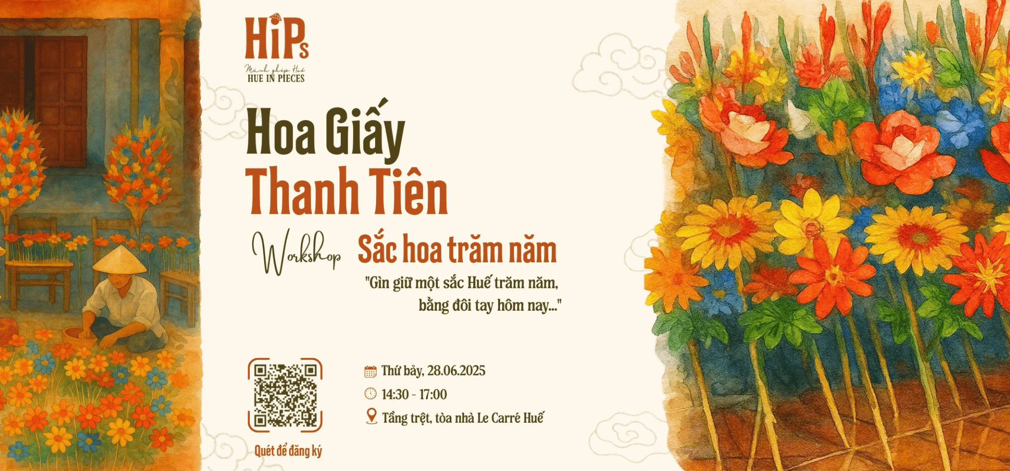 Huế Paper Flower Workshop – A Journey of Cultural Connection Through Your Hands